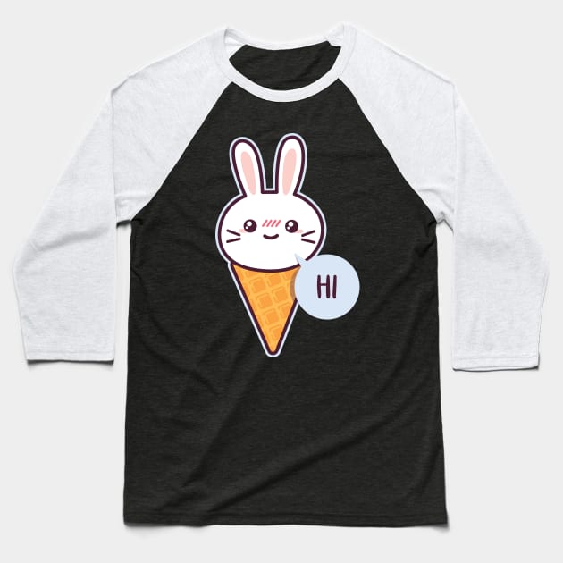 Kawaii Rabbit Baseball T-Shirt by madeinchorley